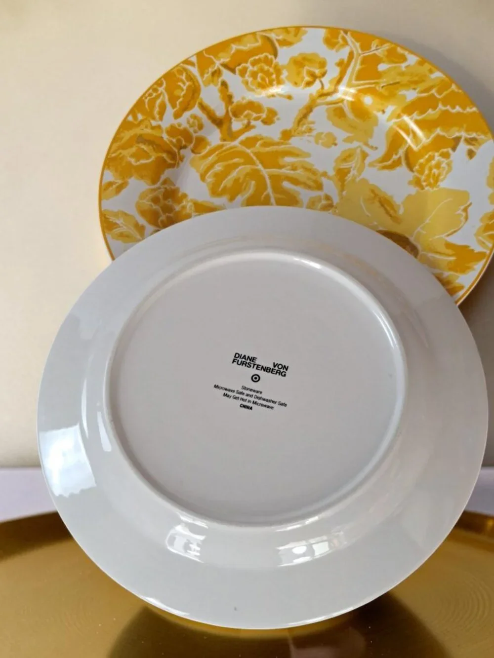 DVF x Target Diane Von Furstenberg 4-Piece Floral Toile Salad Plate Set